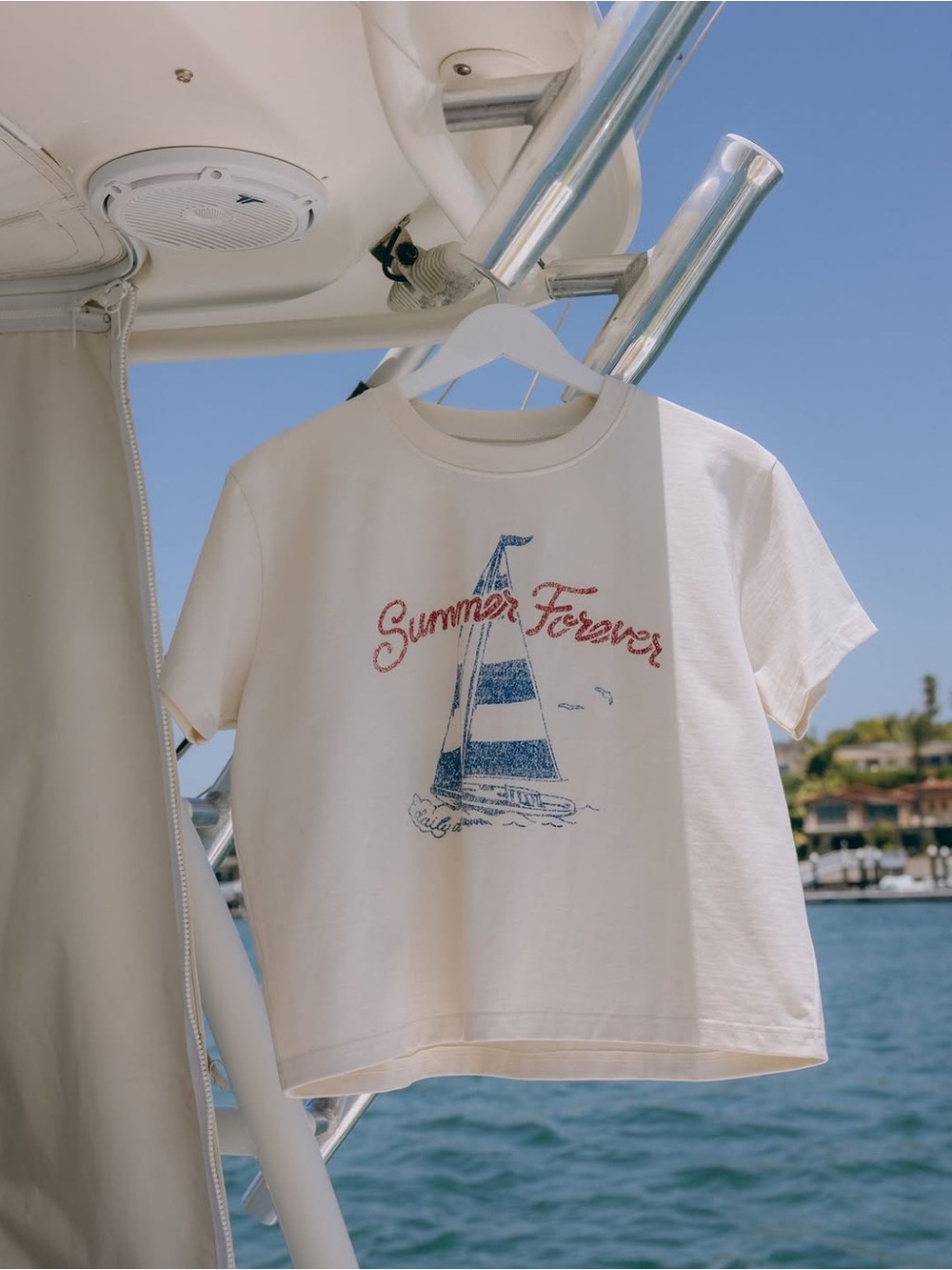 NWT Daily Drills "Summer Forever" Graphic Tee - Cream